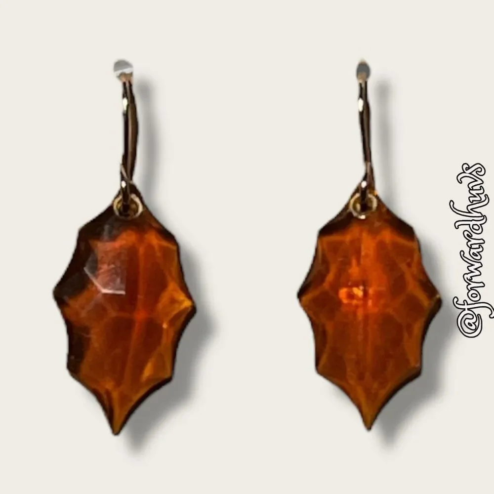 Bundle 3 for $15 | Silver-Tone Fishhook Earrings | Amber-Colored